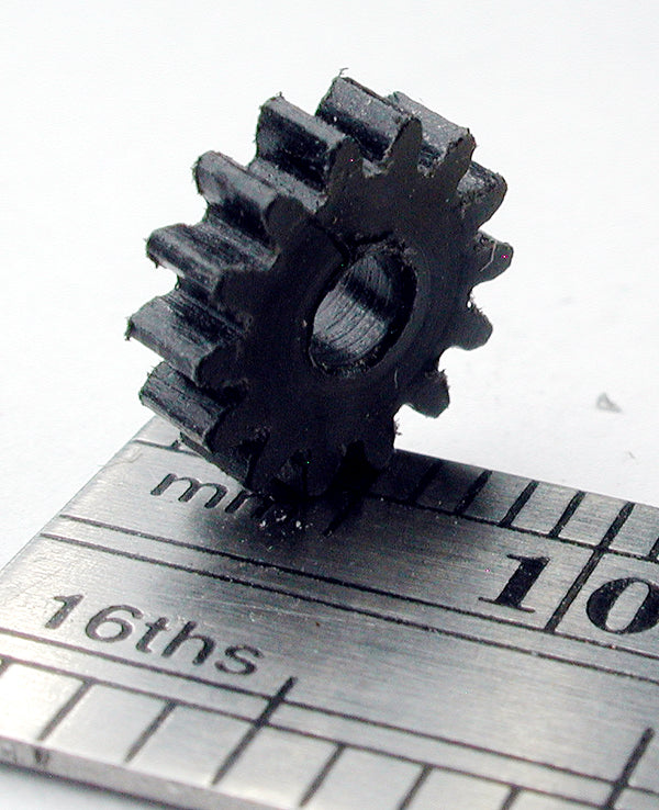 Spur Gear, 0.5mod x 14 Teeth x 8.0mm OD x 2.4mm Bore, Delrin