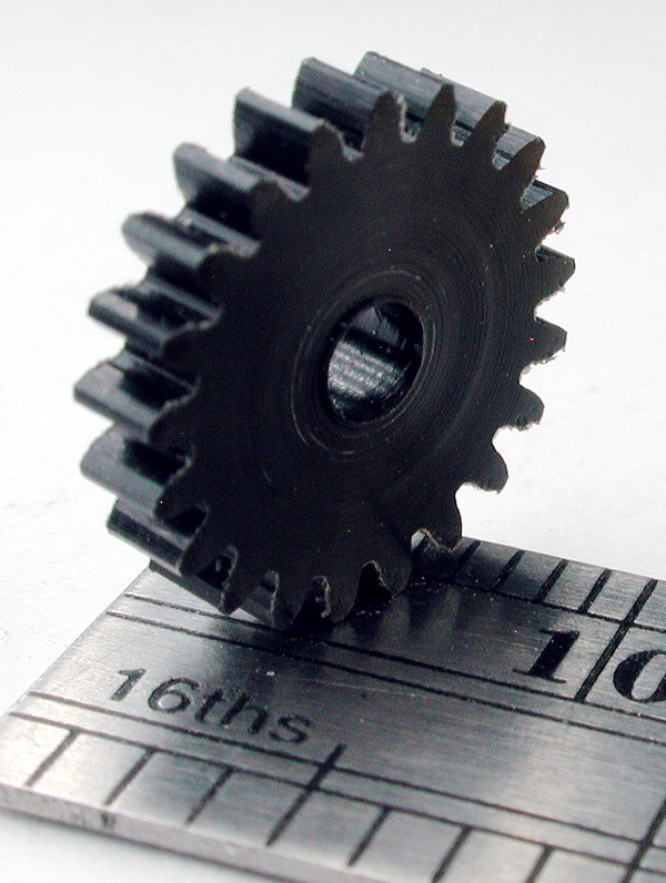 Spur Gear, 0.5mod x 21 Teeth x 11.5mm OD x 2.4mm Bore, Delrin