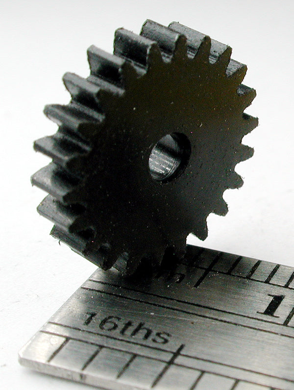 Spur Gear, 0.5mod x 22 Teeth x 12.0mm OD x 2.4mm Bore, Delrin