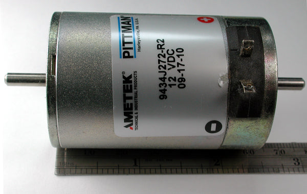 Motor, Round Can, DOUBLE shaft 5/32" x 12mm, 12V DC, 6.47K RPM, Stall: 14.5 A